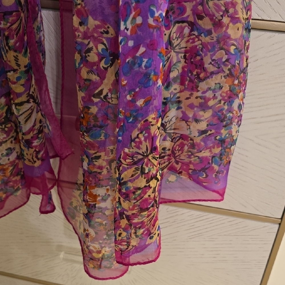Kenzo Purple Pink Cocktail Scarf - Picture 3 of 12
